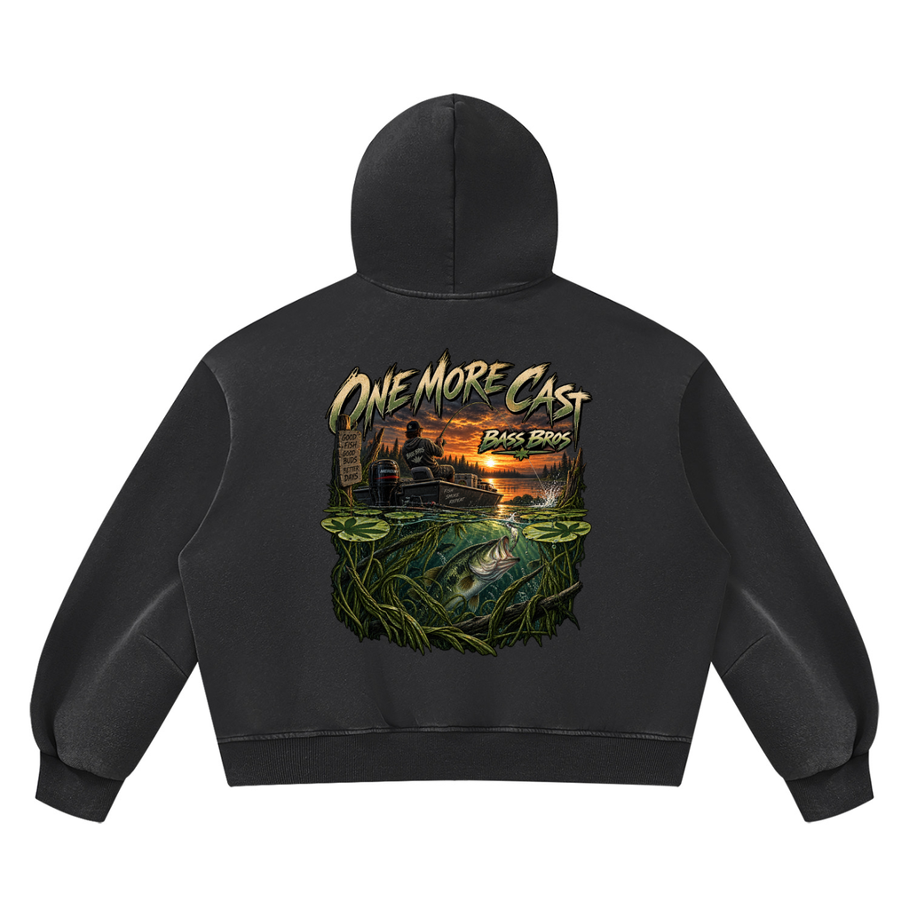 Unisex Vintage Wash Boxy Fleece Hoodie
