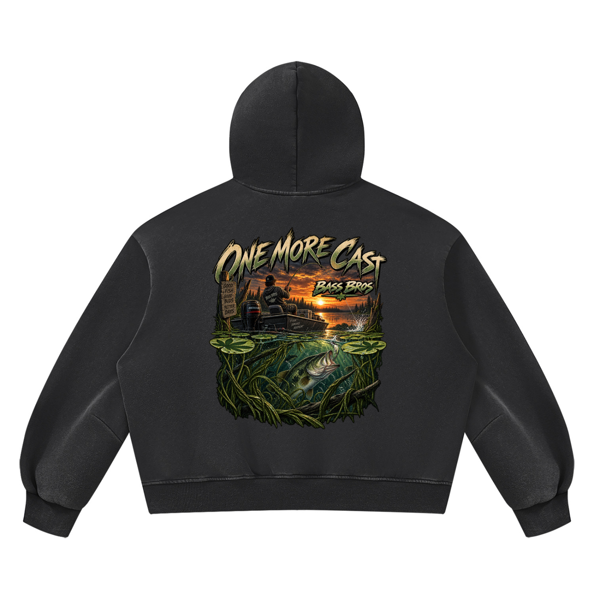 Unisex Vintage Wash Boxy Fleece Hoodie