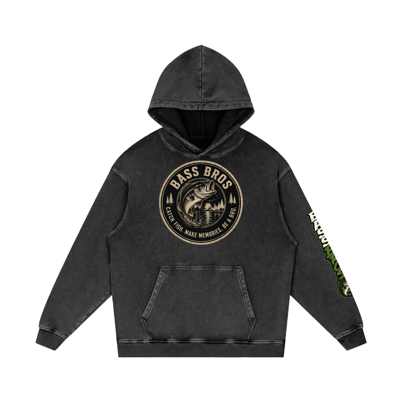 Snow Washed Loose Cotton Hoodie