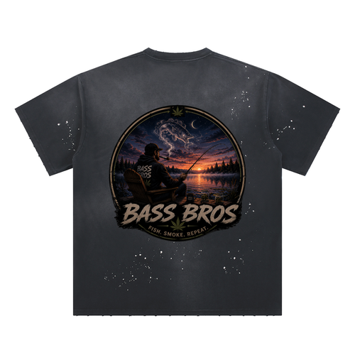 Hand-Frayed Sunfade Paint Splatter T-Shirt